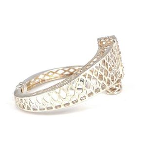925 Sterling Silver Openwork <b>Bracelet</b> with Pink Stone Rhodium Plated Heart and Flower Motif Diamond Pearl White Gold Jewelry - Product Image 4