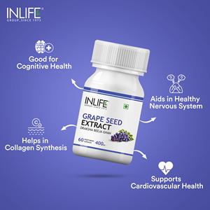100% Natural Ayurvedic <strong>Grape</strong> <strong>Seed</strong> <strong>Extract</strong> 400mg 60 Veg. <strong>Capsules</strong> for Adults Effective Antioxidant for Teenagers Pregnant Women - Product Image 4