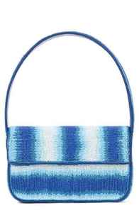 Sac à bandoulière bleu perlé à motif patins à glace, sac à main brodé de perles de verre, sac à rabat, sac messager, sac fourre-tout pour femme - Product Image 2