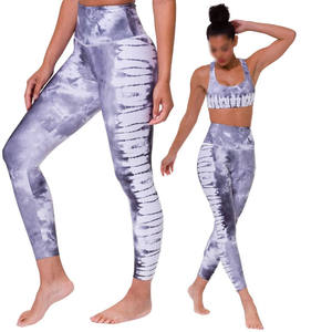Leggings Tie-Dye Taille Haute pour Femmes, Longueur Intégrale, Extensibles, en Tricot Spandex et Polyester, Sportifs, Toutes Saisons - Product Image 2