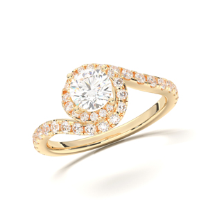 Luxurious 3.90 Carat E-F/VVS-VS <b>Moissanite</b> Round Cut Engagement <b>Ring</b> for Women in Silver - Product Image 2