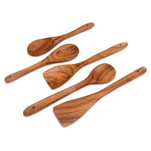 Venta superior espátula de madera para hornear pasteles utensilios de cocina sostenibles utensilios para hornear espátulas de madera - Product Image 2