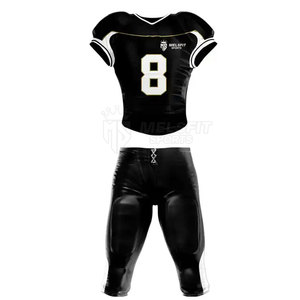Maillot de football américain personnalisable de haute qualité 100 % polyester à manches courtes, séchage rapide, respirant, pour équipe - Product Image 1