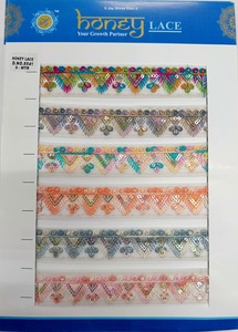 Encaje bordado 3D con base de seda con patrones florales multicolores y lentejuelas de cuentas para trajes elegantes para ropa - Product Image 5