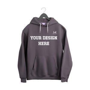 Sweat-shirt à capuche unisexe en coton 100% tricoté, 360g, respirant, séchage rapide, uni, pour un usage quotidien décontracté, grande taille, vêtements de printemps pour hommes - Product Image 5