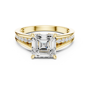 Bijoux de renouvellement Bague de fiançailles en or 14K Pierres latérales - Product Image 5