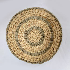 Set de table rond en jacinthe d'eau, tissé, directement du fabricant, pour assiettes et présentoirs - Product Image 1