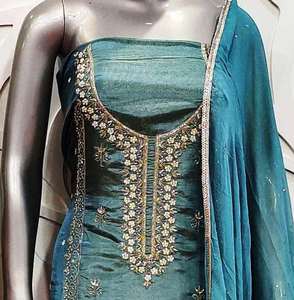 Designer moderne non cousu brodé à la main beaux costumes indien mode avant style traditionnel pour les fêtes - Product Image 3