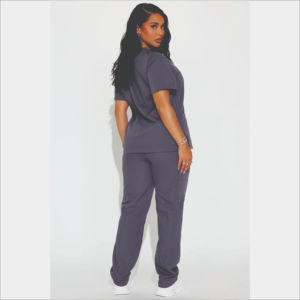 Uniformes médicos cómodos Uniforme de hospital de gama alta Cuello alto Manga corta Conjuntos de uniformes médicos - Product Image 6