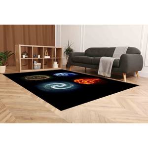 Tapis Quatre Éléments : Décoration Moderne pour Chambre d'Enfant, Tapis Imprimé Facile à Nettoyer, Tapis Fin Non Tissé - Product Image 5