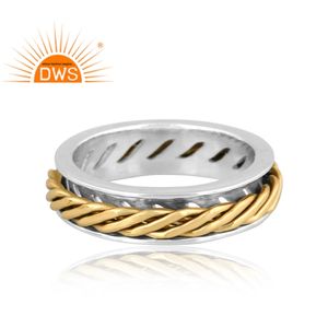 Anillo de banda giratoria de oro de plata de ley fina más vendido, joyería de plata para mujer, regalo para ella - Product Image 3