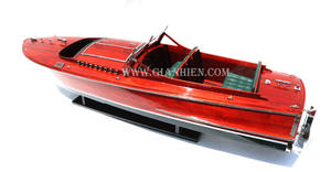 Gia Nhien Fabricant Approuvé Conception Personnalisée Basse quantité minimale de commande EN BOIS Ditchburn Viking-BLANCHE PERLE PEINTE-BATEAU DE VITESSE EN BOIS - Product Image 3