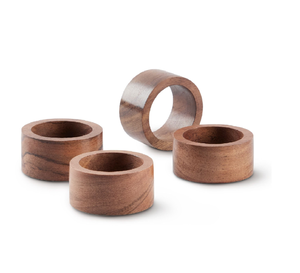 Anneaux de serviette en bois écologiques de luxe personnalisables pour la décoration de table lors de fêtes, mariages, à la maison ou à l'hôtel - Prix bas - Product Image 1