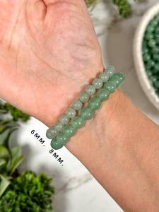 Pulsera de cristal de Aventurina verde natural para energía de corazón Chakra - Product Image 3