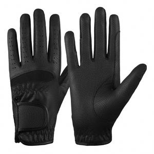 Guantes ecuestres profesionales personalizados de alta calidad para hombres, cuero sintético antipartido para montar a caballo - Product Image 4