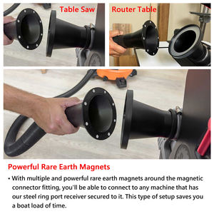 Juego de Inicio de Sistema de Recolección de Polvo para Trabajos en Madera con Conexión Magnética Rápida de 2-1/2 Pulgadas y 1 Año de Garantía - Product Image 6