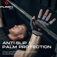 Gants de musculation en cuir demi-doigts respirants à dos ouvert incurvé pour haltérophilie, entraînement de force, fitness et musculation