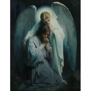 Jesucristo y Ángel Agonía en el jardín Mural de azulejos de cerámica cristiana Colección de murales de pared contra salpicaduras - Product Image 1