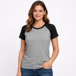 เสื้อยืดคอกลมแขนสั้นทรงเข้ารูปสไตล์โลลิต้าสำหรับผู้หญิง พิมพ์ลาย ผ้าสแปนเด็กซ์/คอตตอน คุณสมบัติป้องกันการหดตัวและระบายอากาศได้ดี - Product Image 1