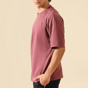 Camiseta de LICRA de algodón 100% de gran tamaño para hombre, opciones multicolores para entrenamiento físico, ropa de gimnasio - Product Image 2