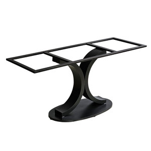 Heavy Duty <b>Cast</b> Iron Dining Table Legs Contemporary Industrial Style <b>Powder</b>-Coated CHBBA013 for Kitchen Hospital Furniture - Product Image 1