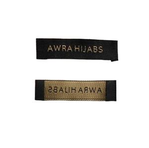 Custom Eco-Friendly Stitch Woven Garment Labels Laser Cut Edge 100% Polyester Fabric Main Labels Neck Other Applications Roll - Product Image 1