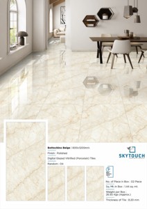 Lujosas baldosas de porcelana brillantes de 60x120cm, proyectos Skytouch, fabricante líder, cuerpo vitrificado moderno de mayor venta - Product Image 3