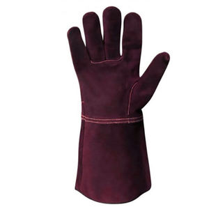 Nuevo 2025 Venta al por mayor Calidad superior Cuero de piel de cabra negro Impermeable Ecológico Movimientos modernos Guantes de soldadura-Último diseño - Product Image 2