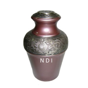 Urnas de cremación hechas a mano para adultos, urnas de metal conmemorativas con diseño impreso de árbol, recuerdo decorativo para cenizas, suministros funerarios - Product Image 3