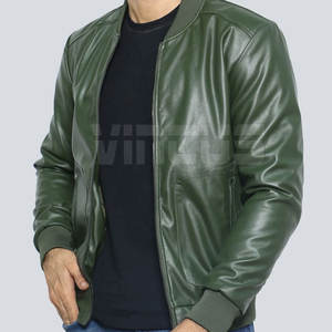 Chaqueta impermeable de piel auténtica de talla grande para hombre al por mayor con cuello levantado y logotipo frontal diseño personalizable-invierno exterior - Product Image 2
