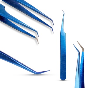 แหนบต่อขนตาสีฟ้าแบบญี่ปุ่นสแตนเลสดีไซน์ล่าสุดมีให้เลือกทุกสี - Product Image 2