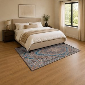 Tapis de salon multicolores neutres modernes vintage imprimés numériquement, lavables en machine, en chenille, antidérapants, vente en gros RUGS DEPOT LXDP-0927 - Product Image 3