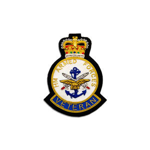 Insigne de blazer régimentaire de conception personnalisée à bas prix d'usine de haute qualité coudre sur des insignes de casquette de blazer d'uniforme de cérémonie - Product Image 2