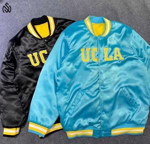Chaqueta Universitaria de Béisbol de Satén Premium Transpirable de Alta Calidad al por Mayor para Hombre, Chaqueta de Invierno de Satén - Product Image 6