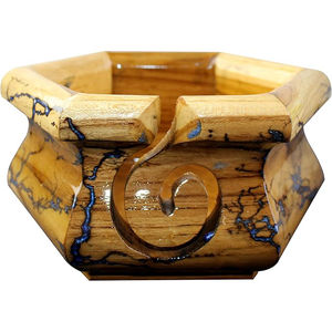 Grand bol en fil de bois en résine Lichtenberg fait à la main Qualité supérieure Qualité supérieure pour le tricot - Product Image 1