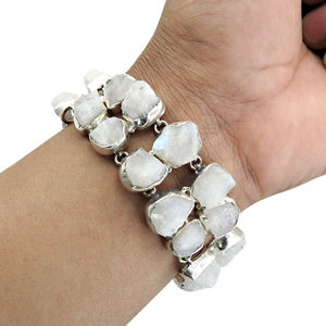 New Arrival 925 Sterling Silver High Quality Rainbow Moonstone Gemstone Luxury <b>Bracelets</b> Handmade Fine Jewelry Wholesale OEM - Product Image 1