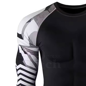 New Design Rash Guard Compression Shirt Durable Fabric Perfect For MMA BJJ <b>Grappling</b> And Fitness Training Rash Guard - Product Image 5