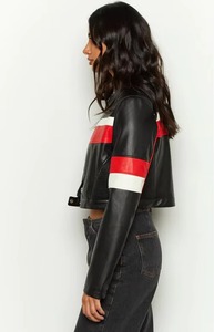 Long sleeve <b>womens</b> genuine leather <b>jacket</b> fashionable warm slim fit coat for autumn and winter casual wear - Product Image 3