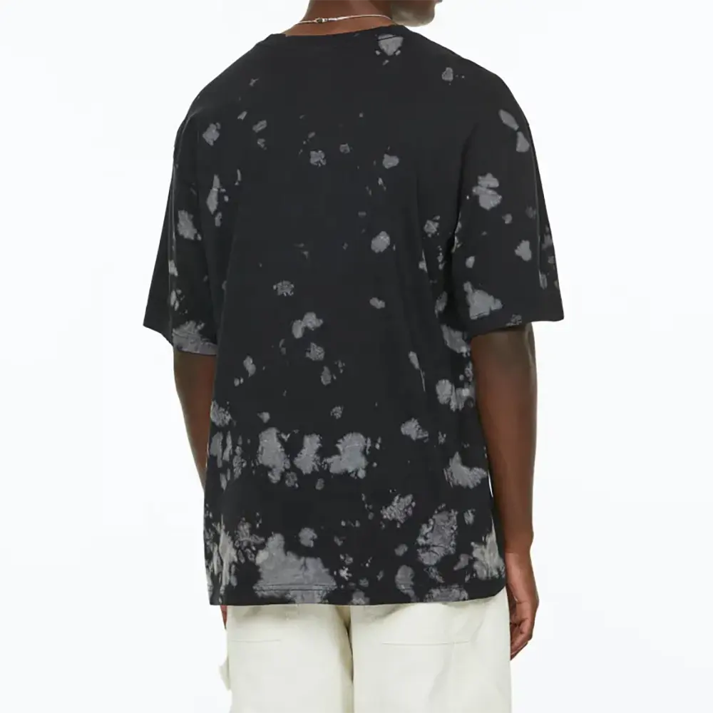 New 2023 Short Sleeve Cotton Blend Colorful Drop Shoulder Tie Dye Men T shirt Short Sleeve Men's T-Shirts