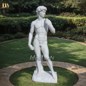 Escultura de Guerrero griego de piedra Natural de artes ideales, estatua de mármol blanco tallada a mano de La Galia moribunda para decoración de jardín o interior - Product Image 6