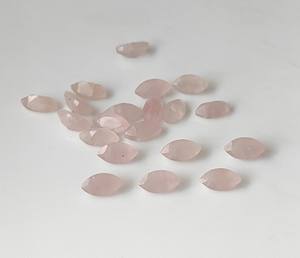 อัญมณีควอตซ์จากดอกกุหลาบธรรมชาติคุณภาพสูง2x4mm-15x20mm เจียระไนเหลี่ยมเพชรพลอยหลวมสำหรับทำเครื่องประดับสีชมพูขายส่ง - Product Image 5