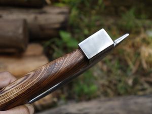 Wholesale Customized New Arrival Oem 2025 Handmade Viking Pizza Cutting <b>Axe</b> Carbon Steel Pizza Cutter <b>Axe</b> With Leather Sheath - Product Image 4