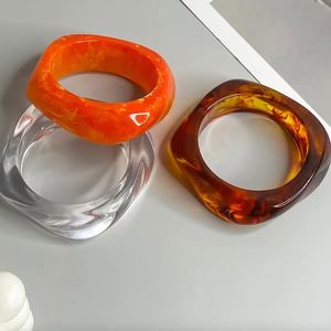 Artificial Blue Green Yellow Resin <b>Bangles</b> for Business Gifts - Product Image 5