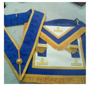 Tablier maçonnique personnalisé Regalia col de broderie maçonnique tabliers de maître de broderie en fil d'or TABLIER 32E DEGRÉ AVEC BRODERIE - Product Image 3