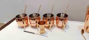 Tasses en cuivre pur à motifs de marteau à la mode pour la maison et le bar avec tasses en céramique manipulées - Product Image 2