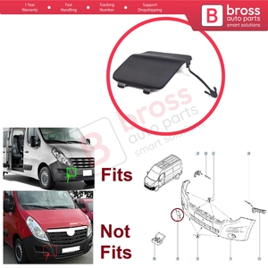 Cubierta de Gancho de Remolque Delantero BSP619 para Master MK3 NV400 Interstar Movano B 511800537R - Product Image 5