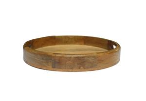 Bandeja de servicio de madera de mango, diseño de lujo, forma redonda, para decoración del hogar, hotel, restaurante, bar, utensilios de cocina, decoración de mesa - Product Image 6