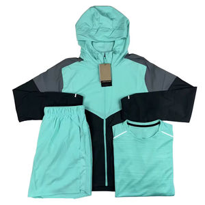 Ensemble coupe-vent imperméable léger unisexe, veste et pantalon respirants, parfait pour le jogging, la randonnée, la course à pied. - Product Image 3