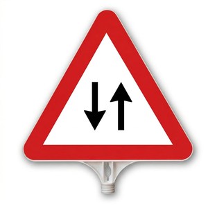 Panneau de signalisation triangulaire double face en plastique, impression double face de qualité supérieure - Product Image 1