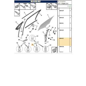 N.º OEM Interruptores Automáticos 6554QC, Interruptor de Control de Apertura de Ventana Delantera Izquierda, Doble P207 C3 Picasso, Par para Automóviles - Product Image 2